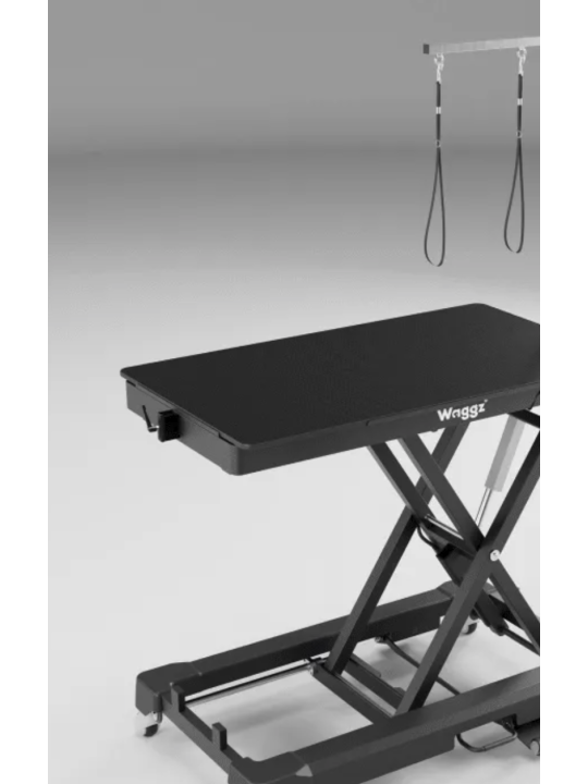 Waggz Electric Grooming Table Black with Wheels Waggz Electric Grooming Table Black with Wheels