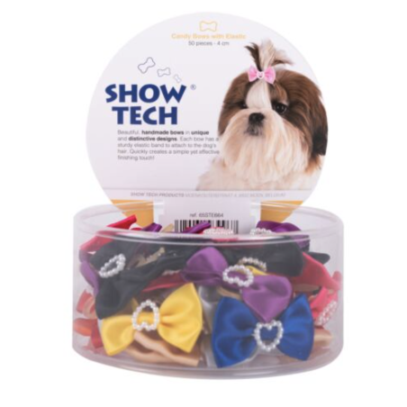 Show Tech Candy Bows with Elastic 50 pcs Bows