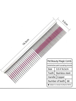 Tibi Groom Pet Beauty Magic Comb copper Handle 16,5 cm